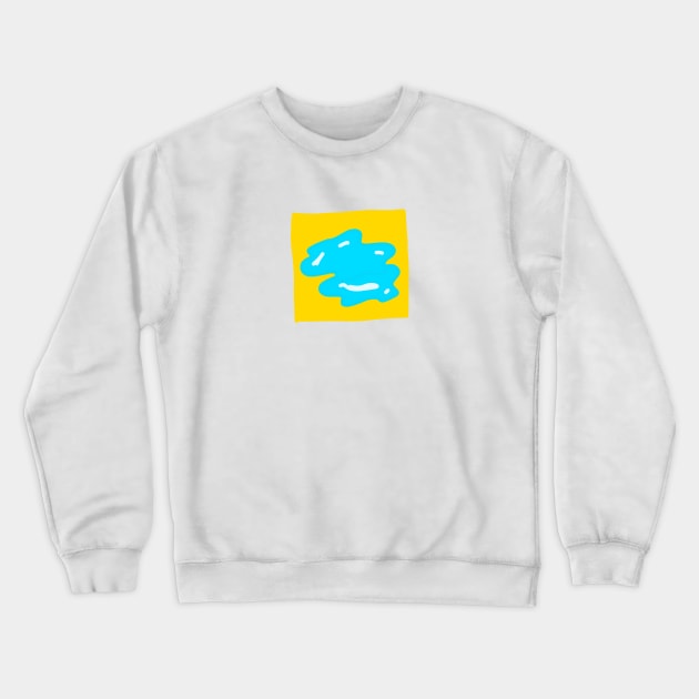 yellow blue art Crewneck Sweatshirt by creatilory